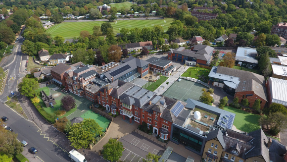 An aerial view of Dulwich Prep and Senior School