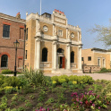 The front of Pitzhanger Manor, as viewed from Ealing Green