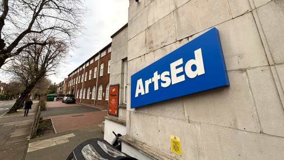 The sign and main building of ArtsEd in Chiswick