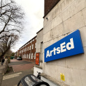 The sign and main building of ArtsEd in Chiswick