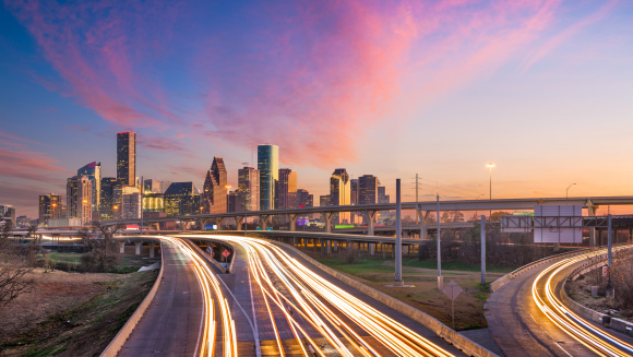 Houston, Texas, USA Skyline at sunset