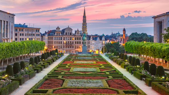 Brussels at sunset Belgium