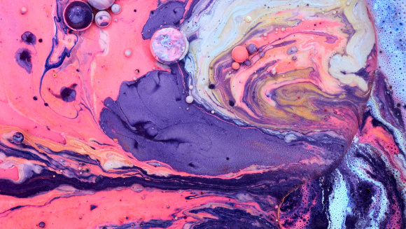 Paints mixed together