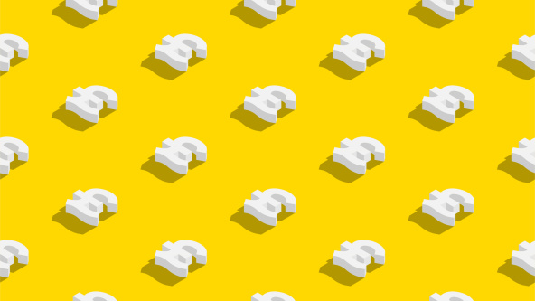 &pound; symbols on a yellow background