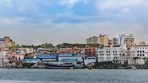 Mombasa Island as seen from the mainland