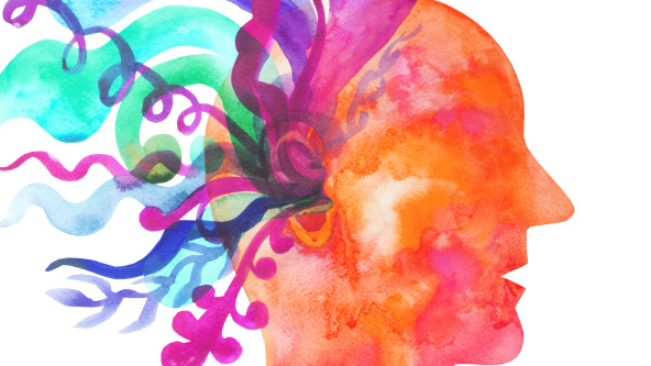 A watercolour illustration of someone listening