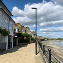 The view along the river and Chiswick Mall from Corney Reach