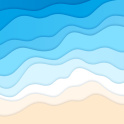 A representation of waves on a beach