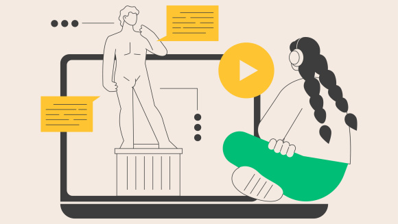 A child doing virtual learning