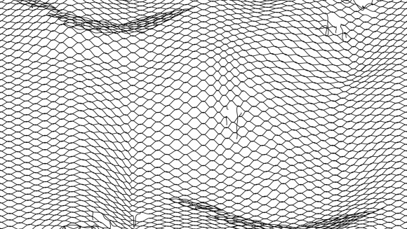 Fishing net with holes in