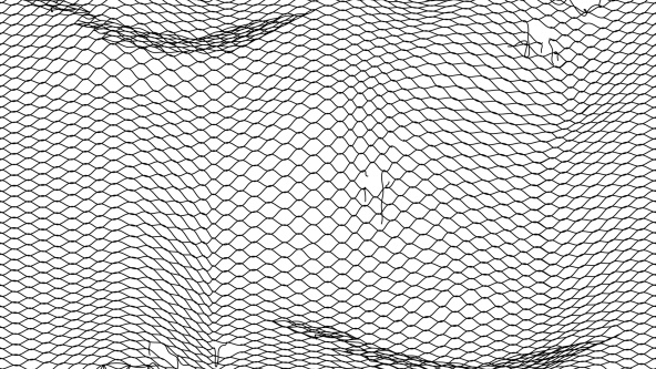 Fishing net with holes in