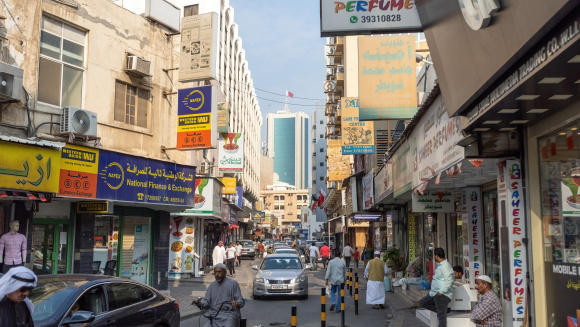 People shopping at Manama Souq in Manama Bahrain