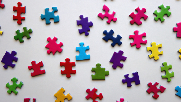 Colorful Jigsaw Puzzle Pieces
