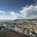 A view of Hastings Old Town, East Sussex, from East Hill
