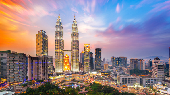 Petronas Towers, also known as Menara Petronas is the tallest buildings in the world from 1998 to 2004.