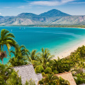 Port Douglas beach and ocean on sunny day, Queensland