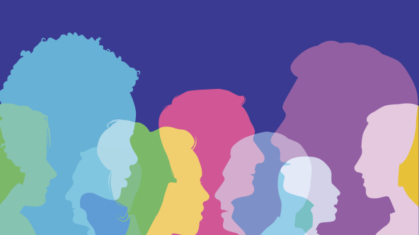 A range of silhouettes in different colours