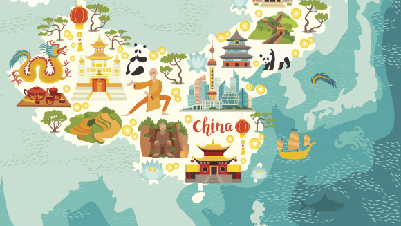 A child's map of China