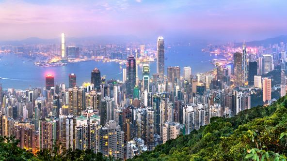 Skyline of Hong Kong from Victoria Peak