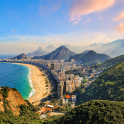 Copacabana Beach and Ipanema beach in Rio de Janeiro, Brazil