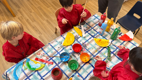 Pre-school art at The New Beacon School
