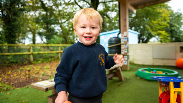 Pupil at Shebbear College nursery