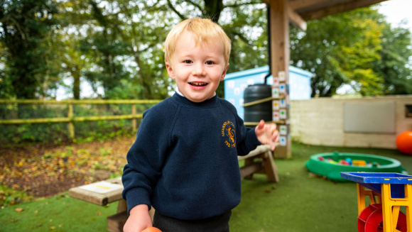 Pupil at Shebbear College nursery