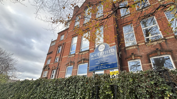 School sign for Southfield Primary School