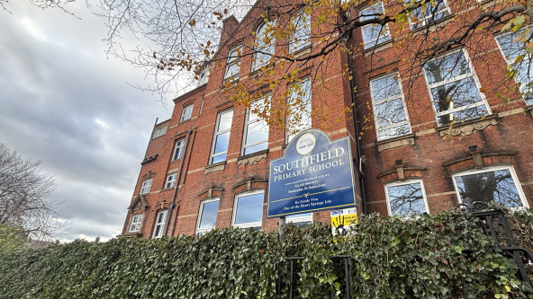 School sign for Southfield Primary School