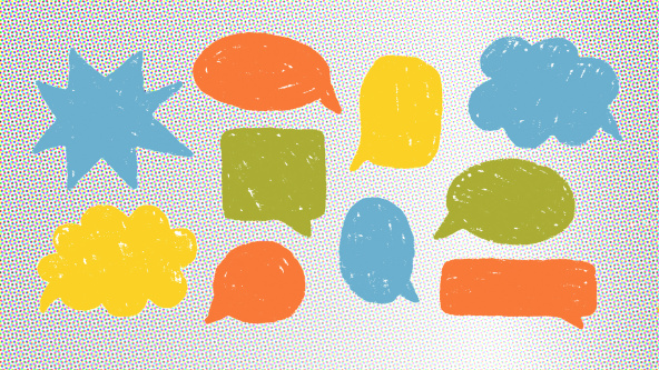 Colourful speech bubbles