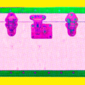 A traditional boarding school tuckbox in a pop-art style