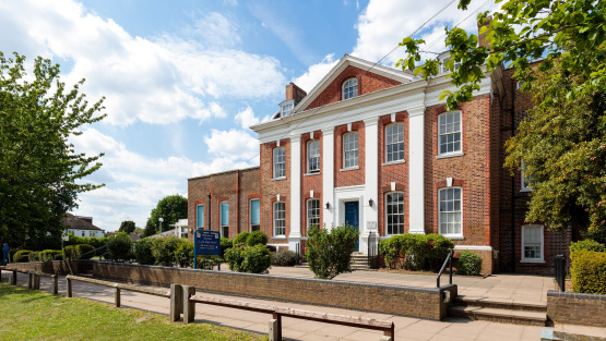 The central 18th century building of Twyford C of E High School, Ealing