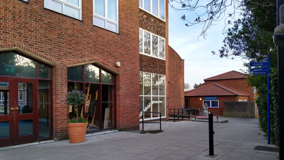 The exterior of Ursuline High School, Wimbledon