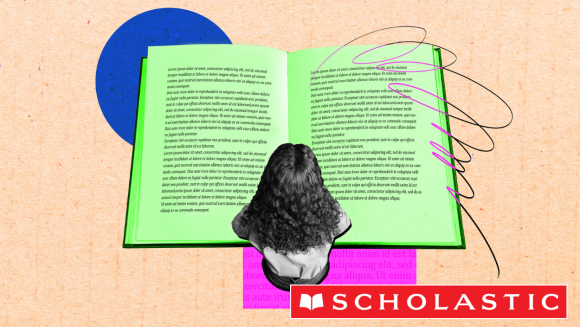 Child reading a book