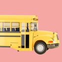 A yellow American school bus