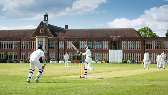 Cricket match at Queen Elizabeth's School, Barnet