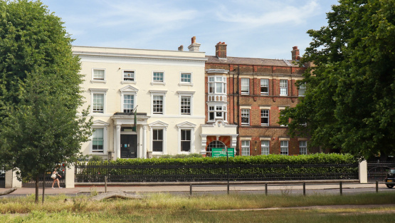 Showing Eaton House the Manor, taken from Clapham Common
