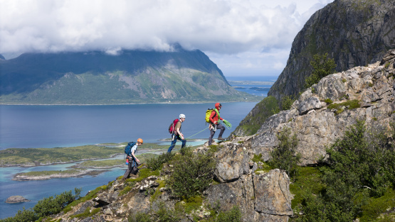 Gordonstoun pupils mountaineering in Lofoten Islands, Norway
