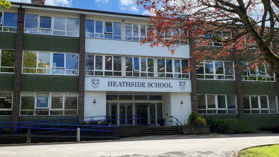 The main entrance of Heathside School, Weybridge