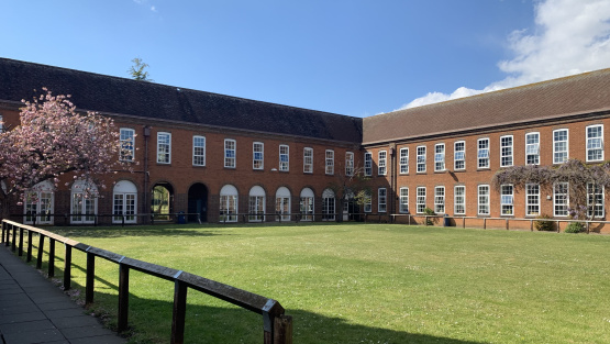 The central quad at Hitchin Boys' School