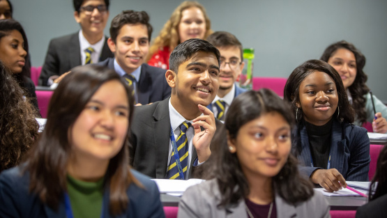 Students enjoying a lecture at the London Academy of Excellence, Stratford