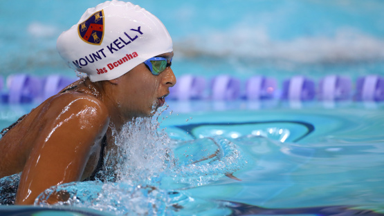 Mount Kelly swimmer in the pool