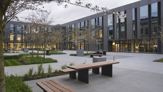 The central courtyard of St Paul's School, Barnes