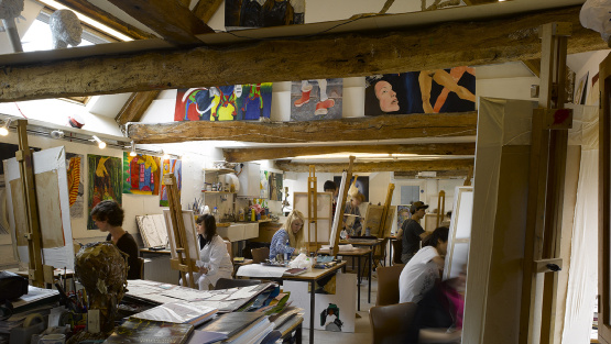 The art classroom at Wells Cathedral School