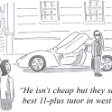 A gag cartoon by NAY showing a tutor in west London